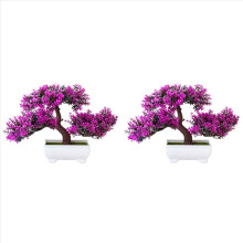 2x Kunstplanten Bonsai Kleine Boom Pot Nep Plant Bloemen Pot Kunst Bonsai C