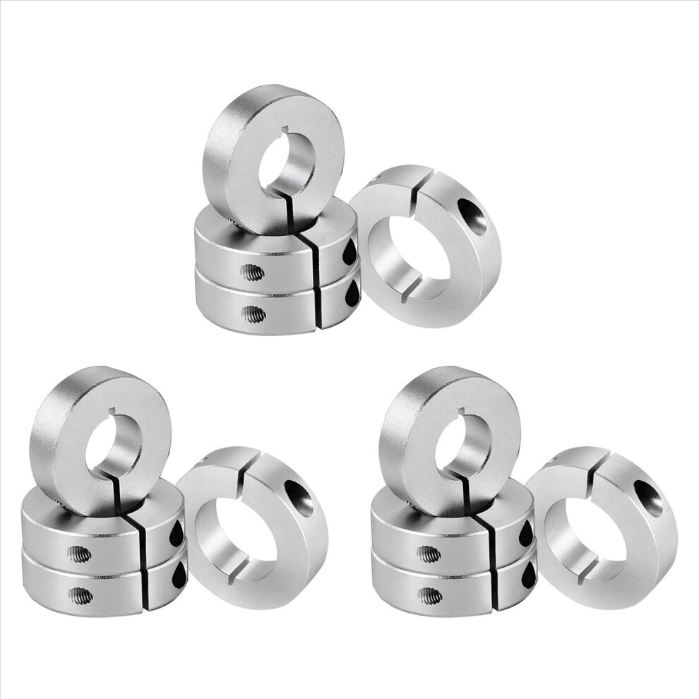 12 Pack Split Shaft Collar Bore 20Mm, Aluminum Shaft Collar Clamp Style, 40Mm Od, 12Mm Thickness 4852070747455