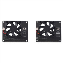 2X FAN HAT voor 4B 3B+ 3B PWM Software Control Ventilatorfunctie Aan/uit-knop voor NEO-behuizing voor Pi 4