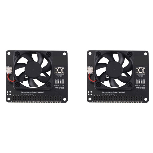2X FAN HAT for 4B 3B+ 3B PWM Software Control Fan Function Power Button for NEO Case for Pi 4