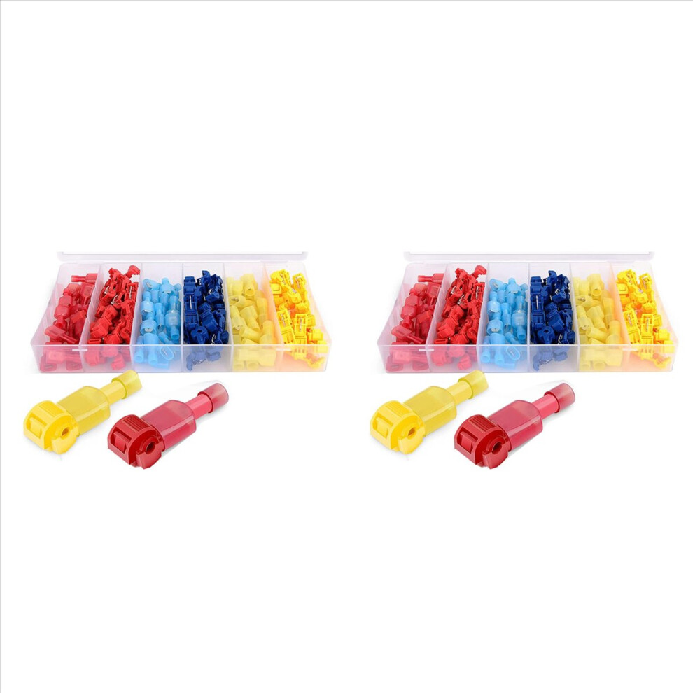 240 Pcs/120 Pairs Quick Splice Wire Terminals T-Tap Self-Stripping With Nylon Fully Insulated Male Quick Disconnects 4852070747417