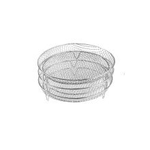 3 Stackable 304 Stainless Steel Air Fryer Dehydrator Racks, Round Steamer Rack Fits 4.25.8 QT