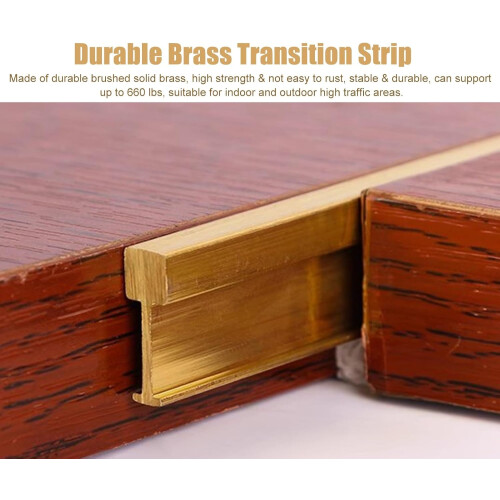 Solid Brass Carpet to Tile Transition Strip  Heavy Duty Adjustable Floor Threshold for Seamless Edges 2
