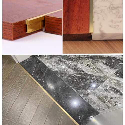 Solid Brass Carpet to Tile Transition Strip  Heavy Duty Adjustable Floor Threshold for Seamless Edges 1