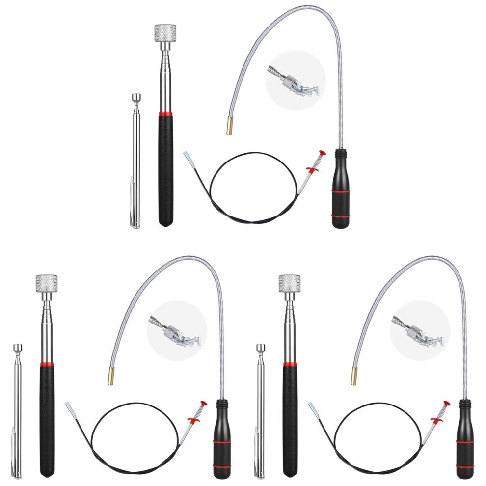 12X Telescoping Magnet Pick-Up Tool Set, Extendable Magnetic Telescoping Pickup Tool 1-15 Lb & 23Inch Bendable Spring 4852070752374