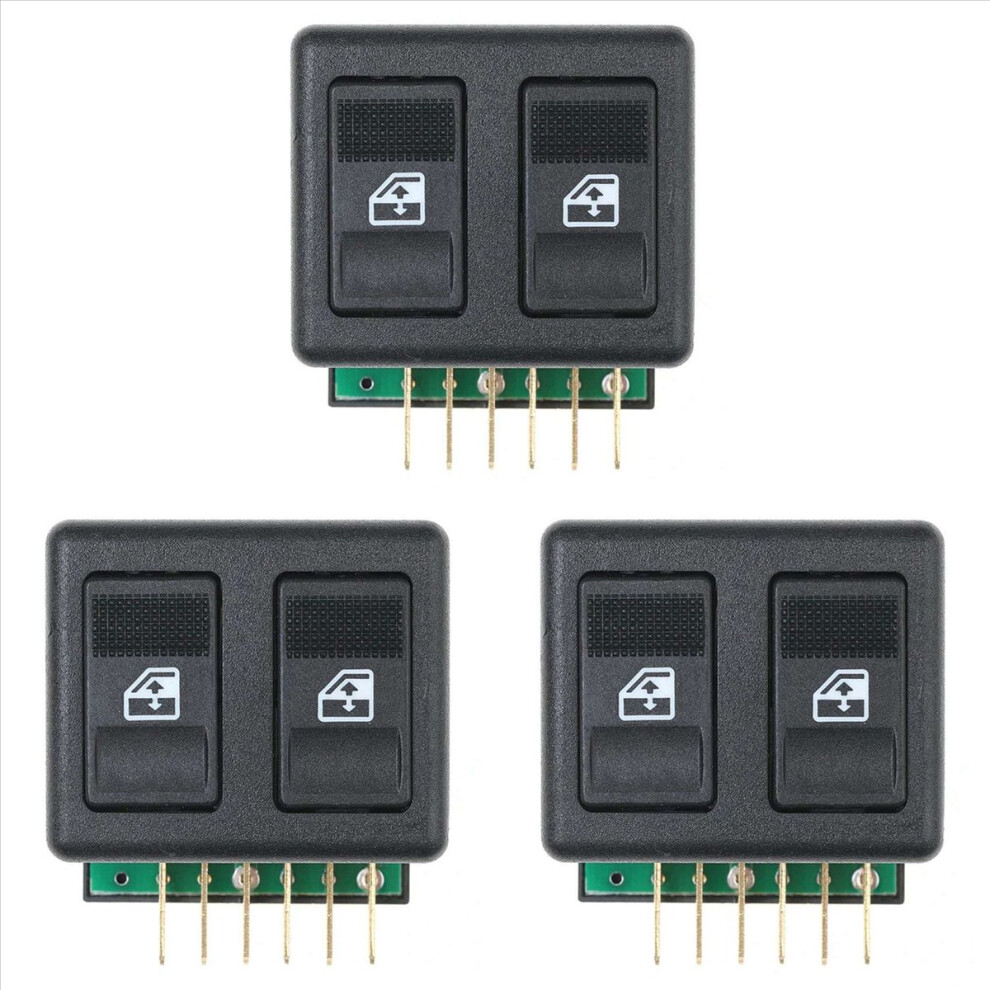 3X 181449680 6 Pins Power Electric Single Window Switch For Y10 1984- 2006 Black 4852070752909