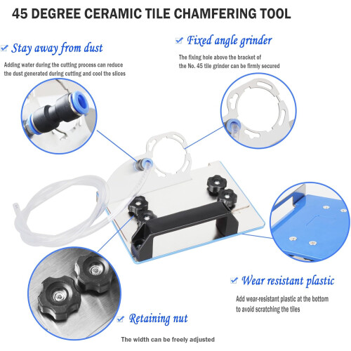 Tile Chamfering Tool 45 Cutting Attachment with Angle Grinder Stand for 100 Type Grinders 2