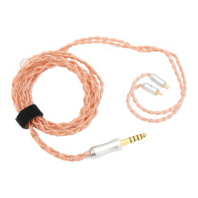Cable de repuesto para auriculares de alta resolución, chapado en plata, trenzado con alambre de cobre estañado, para una calidad de sonido óptima