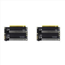 Tarjeta de expansión 2X PCIE 3.0 X16 1 a 2 Gen3, tarjeta dividida PCIe X16 a X8X8, ranuras espaciadas de 40,4 mm, versión PCIe elevada