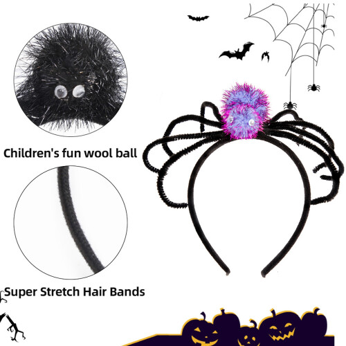 Διακοσμητική κορδέλα για πάρτι Halloween, αράχνη Halloween Elements με πούλιες, ελαστικό 2