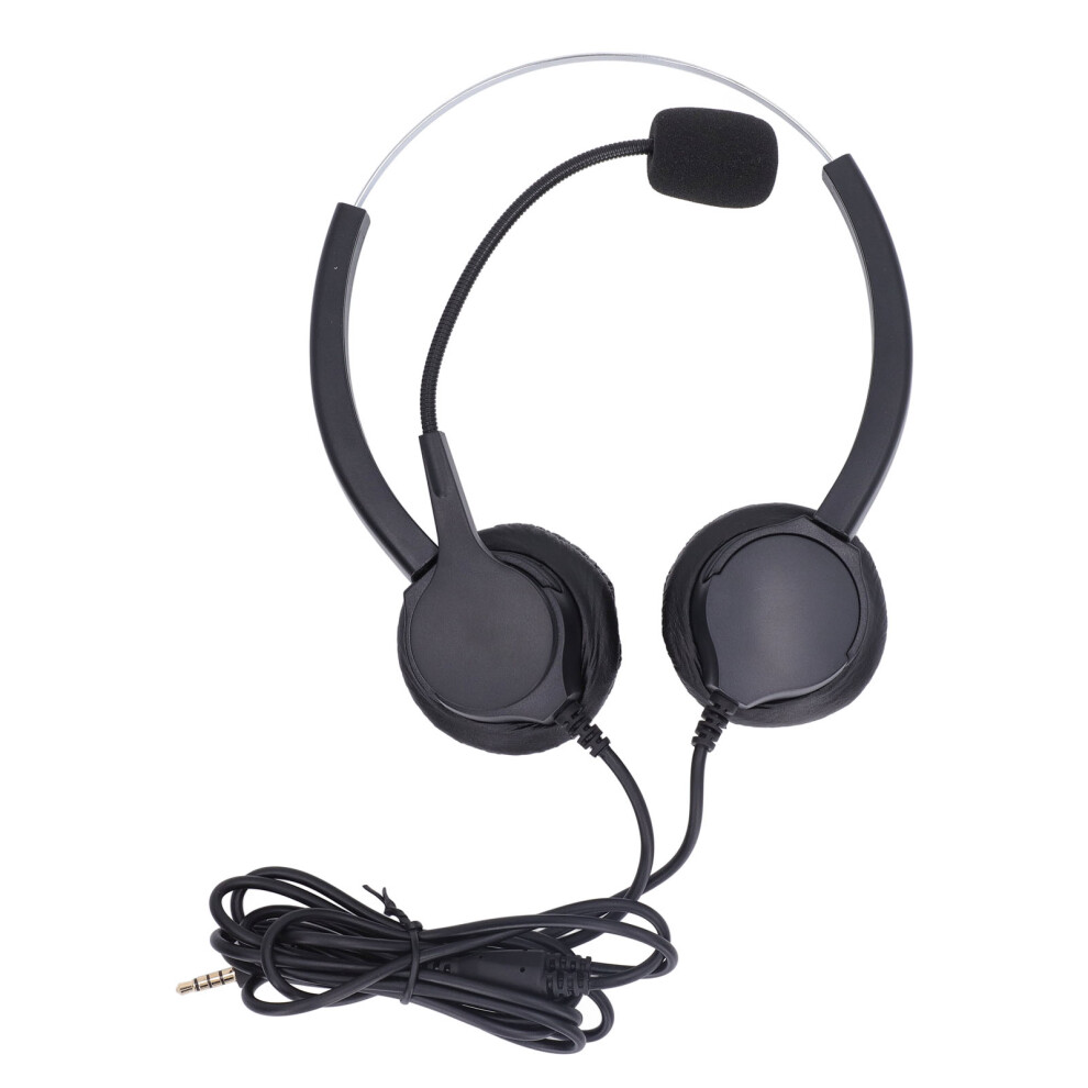 Crystal Clear Chats Telephone Headset,Hearing Protection Microphone Noise Abatement Binaural Call Center Headset With Adjustable Mic Boom And 9420858052395