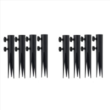 Conjunto de 8 Estacas de Aço para Tochas, Estacas de Jardim para Luzes Externas, Estacas de Metal para Fixação no Solo para Luzes Solares