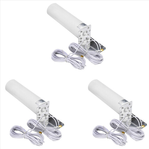 Antena externa 3X 4G LTE com conector SMA duplo para roteadores e modems 3G e 4G, 10-12 dBi.