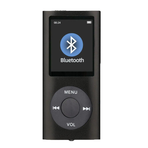Reprodutor de música MP4 portátil, som de alta qualidade sem perdas com tela LCD de 1,8 polegadas e suporte para memória expansível. Boa