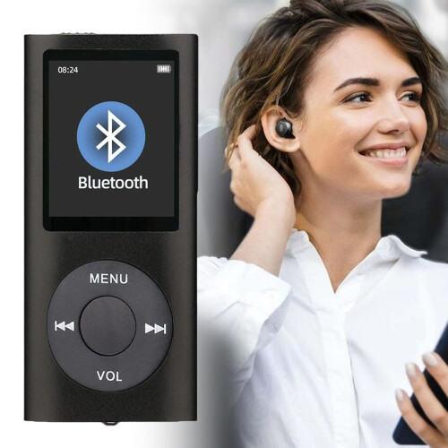 Reprodutor de música MP4 portátil, som de alta qualidade sem perdas com tela LCD de 1,8 polegadas e suporte para memória expansível. Boa 1