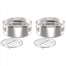 2x Stampo per flan da 2,3 qt, stampo per flan in acciaio inossidabile con coperchio - Flan Maker - Flan Maker