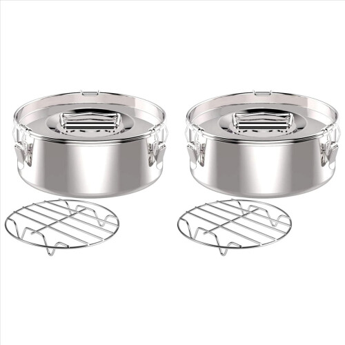 2x Flanform 2,3 l, Edelstahl-Flaschenform mit Deckel - Flanmaker