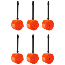 6 Câmaras de Ar Ultraleves para Bicicleta 700 x 18-32C, Pneu de Estrada em TPU, 65mm de Comprimento, Válvula Francesa, Super Leves