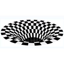 Vortex Illusion Floor Mat 3D Optical Illusion Rug Non Slip Anti Slip Design Decorative Carpet For Living Room Bedroom Or Garden Black White Pattern (6