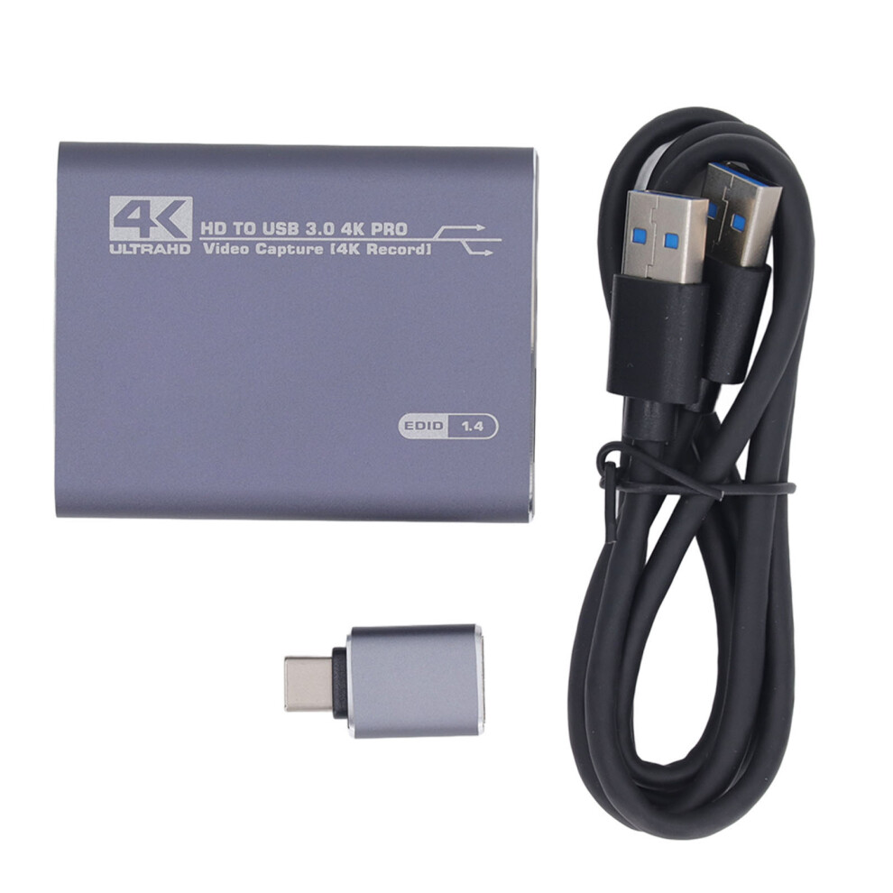 Audio Video Capture Card For Live Streaming,4K Hdmi Loop-Out Gaming Broadcast Device With 3.5Mm Microphone Port And Low Latency Plug And Play 9420858942832