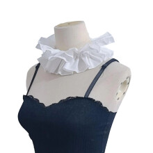 Verstellbarer Rüschenkragen, dekorativer Kragen, Kleid,-Weiß