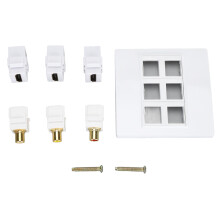 HDMI Keystone adaptér, pozlátené HDMI konektory, 90-stupňová HDMI spojka, samica-samica, RJ45, Keystone Jack spojka, nástenná montáž, Plug
