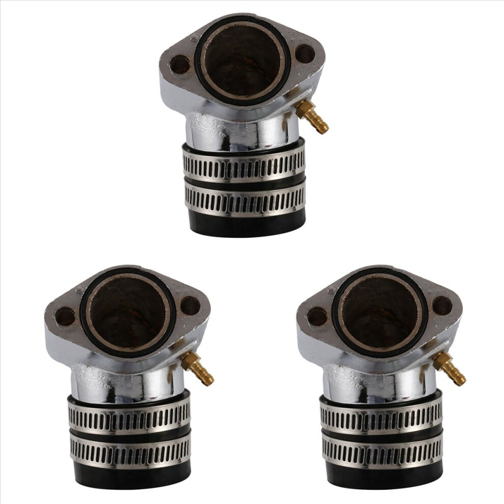 3X Engine Carburetor Aluminum Alloy Angled Adapter Inlet Intake Manifold For Gy6 150Cc Scooter Go Kart 4852070751766