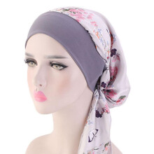 Zijdezachte haarturbans voor vrouwen, elastische comfortabele hoofddoek, voorgebonden bandana, turbanmuts, lichtgewicht chemo-muts,