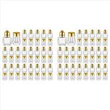 24X Mini Salt & Pepper Shakers Clear Seasonings Shakers Tiny Spice Shakers Transparent Seasoning Shakers Gold