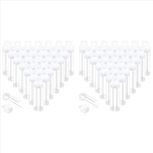 Conjunto de 60 tubos transparentes para guardar miçangas, organizadores de plástico com tampas, ideais para armazenar miçangas e sais de banho.