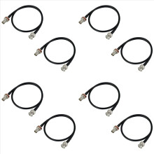 Cabo extensor de antena para microfone sem fio de 60 cm com conector BNC, pacote com 8 unidades para sistemas de montagem em rack.