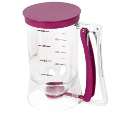 No Drip Pancake Batter Dispenser 900ml BPA with Ergonomic Handle Dishwasher Safe Purple