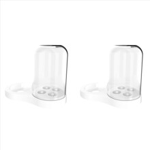 2x Zahnbürstenhalter für Oral-B IO3 IO4 IO5 IO6 Elektrische Zahnbürstenhalterung EB17 Bürstenkopfhalterung mit Staubbehälter B