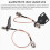 Placa de interface de extensão de antena para receptor de microfone sem fio 2X com cabo 5