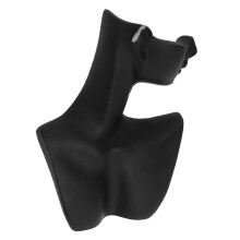 Mannequin buste voor kettingen, gladde afwerking, stevige hars, houder voor oorbellen, ringen en kettingen, eenvoudig en elegant ontwerp.