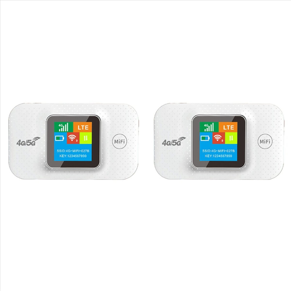 2x 4G/5G Mobiler Hotspot WLAN-Router 4G LTE Router Repeater Taschenmodem mit SIM-Kartensteckplatz Große Reichweite Asiatische Version