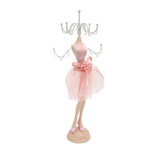 Soporte para joyas, organizador de joyas para collares, pendientes, colgantes y cadenas, diseño único de modelo de vestido que evita que los