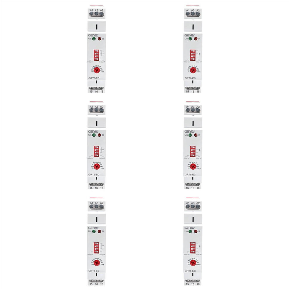 6X Grt8-Ec 10A Dual Function Timer Relay On Delay Or Off Delay Relay Ac230v Time Relay 4852070758987