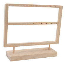 Schmuckständer, Ohrringhalter aus Holz zur Aufbewahrung von Ohrringen, Anhängern und Halsketten, elegantes Design-Präsentationsregal mit großem