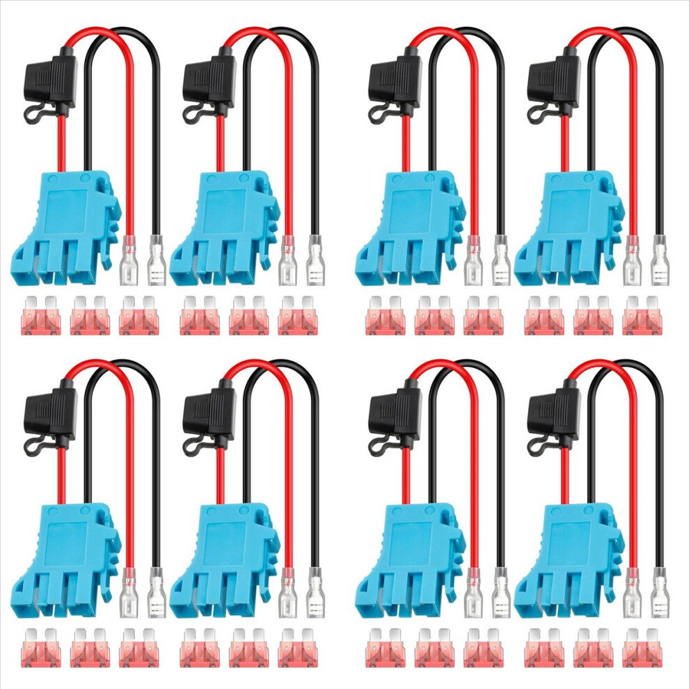 8Pack 12 Awg Wire Harness Connector Replacement For Peg-Perego 12Volt Sla Battery Ride On Vehicle Riding Toys With Fuse 4852070752411