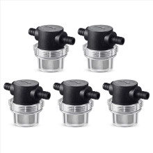 5 Filtros para Bomba de Água, Filtro em Linha com Conexão de 3/8 Polegadas para Mangueira, para Bomba de Água 12V DC 80PSI