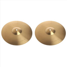 2 stuks 12-inch koperen bekkens, metalen bekkens, drumbekkens en drumpercussie-instrumenten voor spelers om te gebruiken