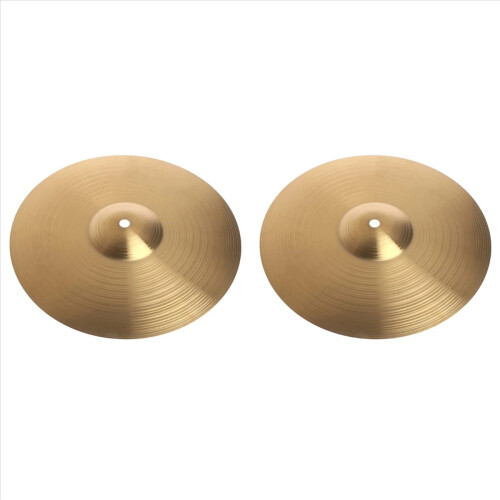 Conjunto de 2 pratos de cobre de 12 polegadas, pratos de metal, pratos de bateria e instrumentos de percussão para músicos.