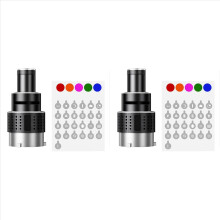 2-fach Blitzlicht-Snoot, konische Linse, Video-Fotostudio-Lichtset mit optischer Spotlinse und 50 Gobos