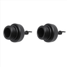 Bouchon anti-poussière avec cordon pour bouteilles de plongée, accessoire de plongée noir.