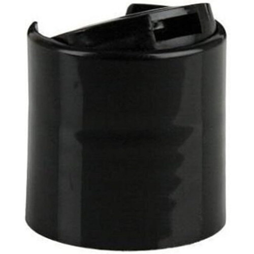 Black Press Down Disc Caps 24410 LeakProof Polypropylene Bottle Lids Easy OneHand Use 100 Pack 2
