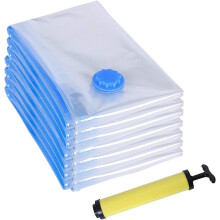 Vacuümcompressiekampioenen: Ruimtebesparende vacuümopbergzakken, compressiezakken ideaal voor het opbergen van kleding, 80x60 cm, vochtbestendig,