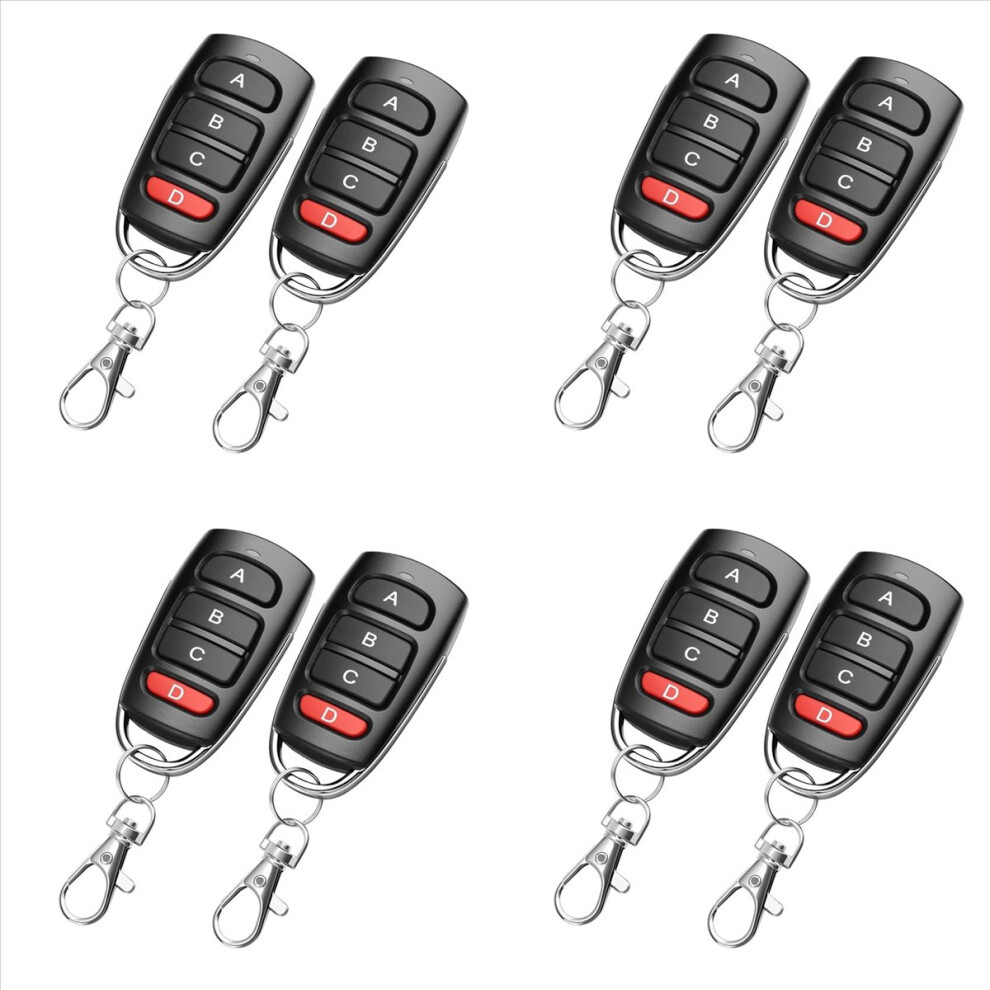 8Pcs Remote Garage Door Remote, 433.92Mhz Remote For Gate, Remote Control Key Fob, Replacement Garage Door Electric Gate 4852070761079