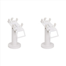 Suporte de mesa universal giratório para máquina POS (2 unidades), suporte para caixa registradora, expositor branco.