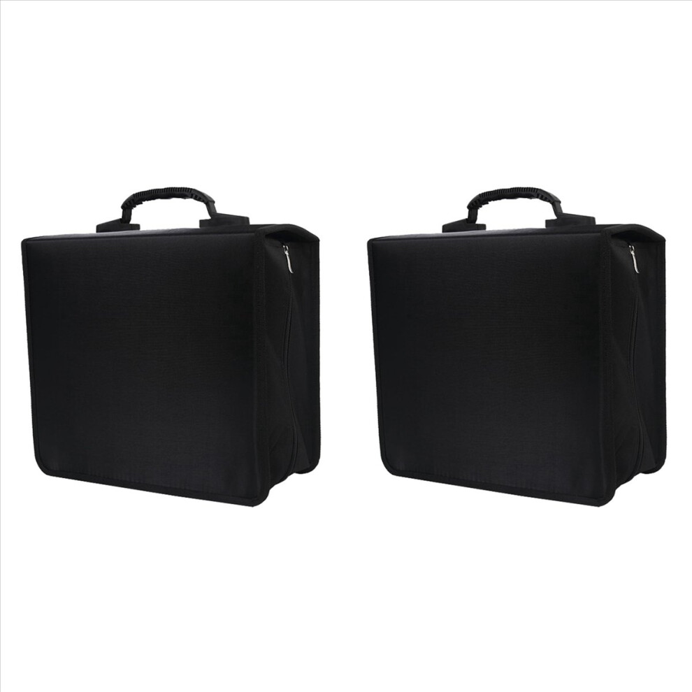 2X Cd Case, 400 Capacity Dvd Case Cd Wallets Protective Cd Storage Organizer Holder Booklet Album Box Binder (Black) Black 4852070755467
